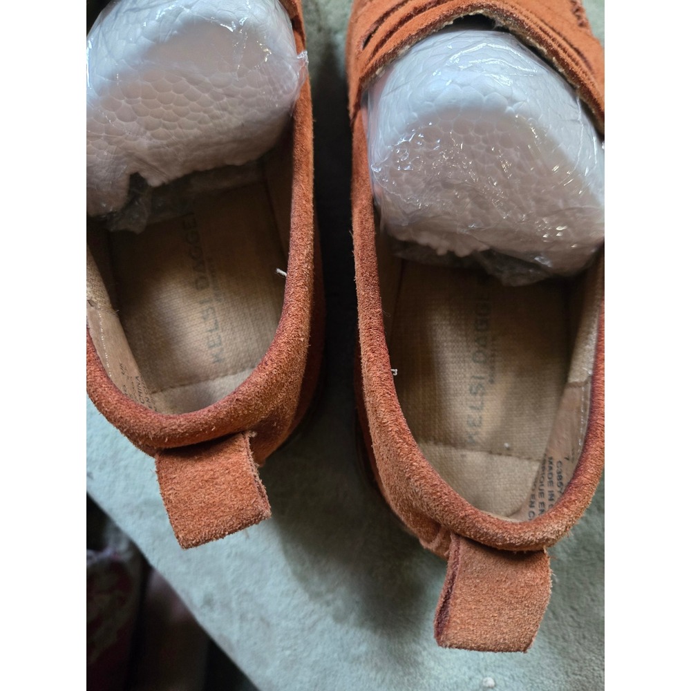 Kelsi Dagger Brooklyn Rust Orange Suede Penny Loafers Womens Size 7 C3851 - Picture 4 of 6